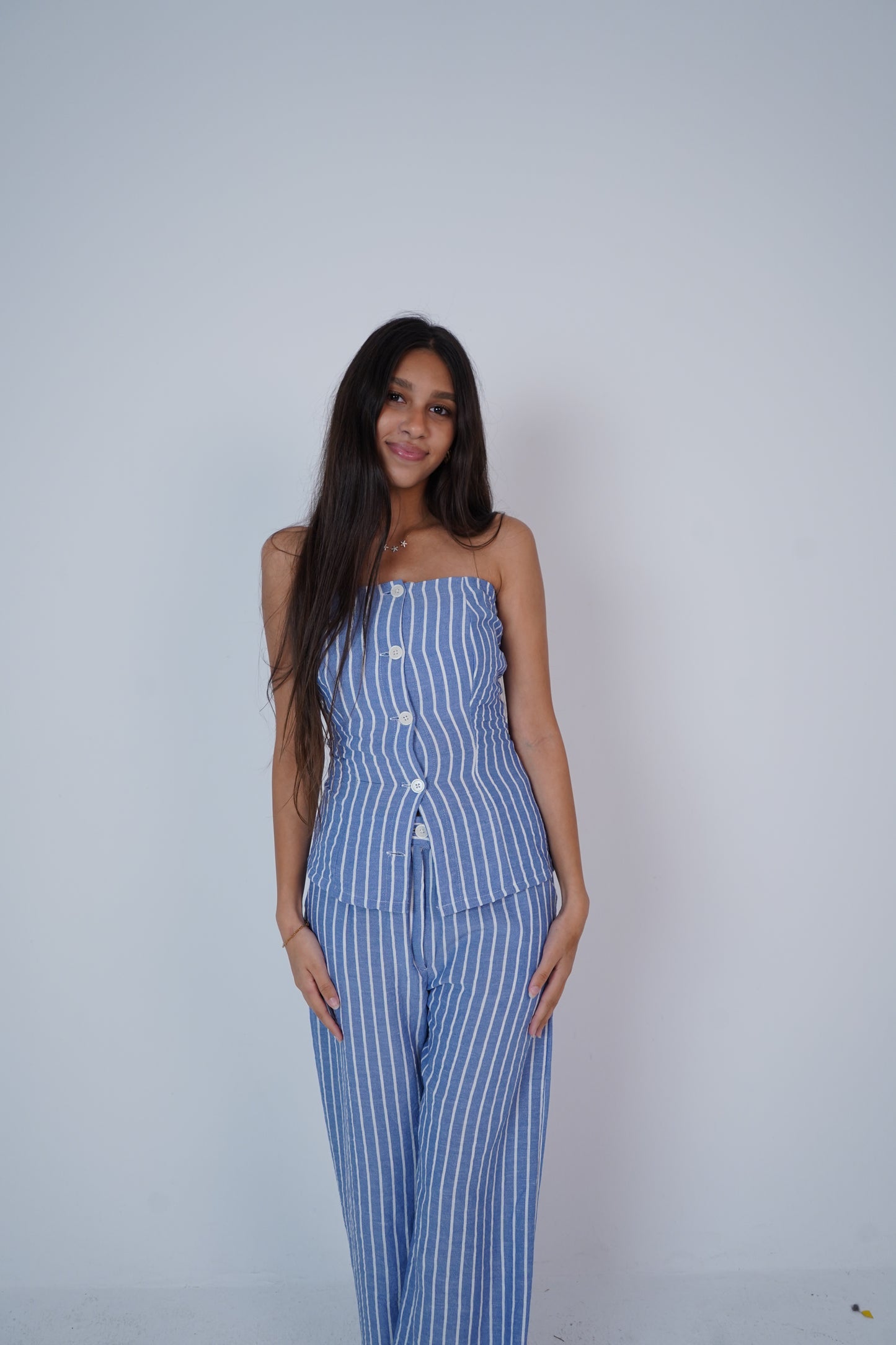Striped Linen Set