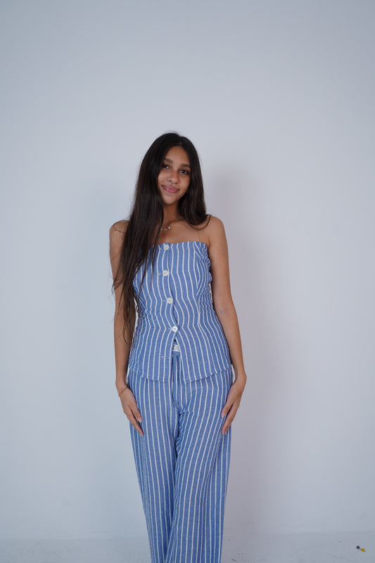 Striped Linen Set