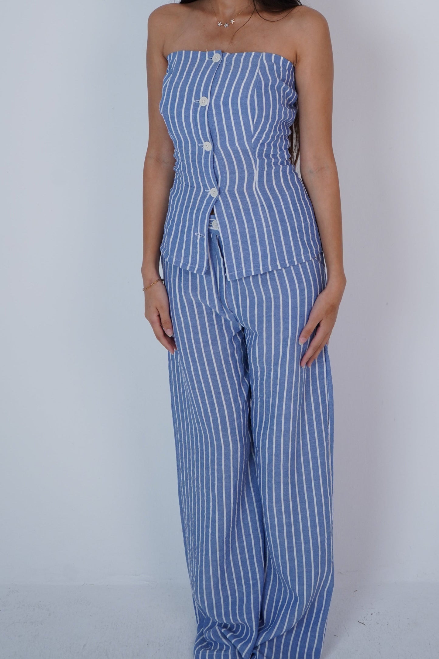 Striped Linen Set