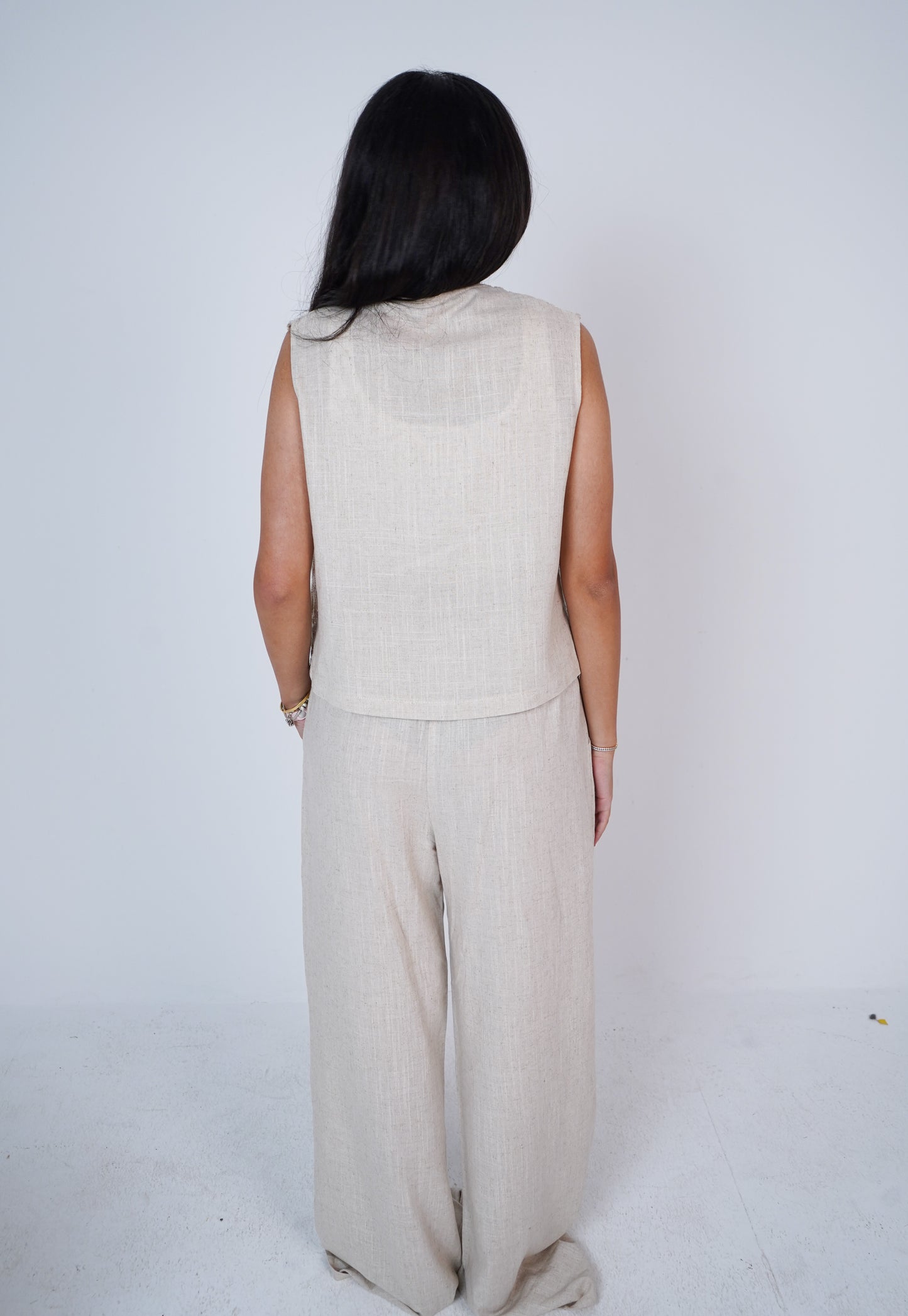 Beige Linen Pants